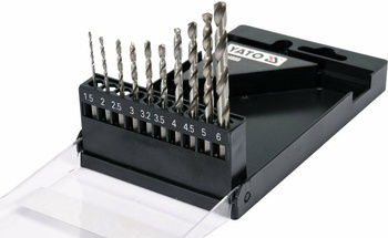 YATO ZESTAW WIERTEŁ DO METALU HSS kpl.10szt.  HEX 1,5-6,0mm