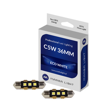 Żarówki C5W 36MM LED 3 LED 12V MLEC Biała 6000k