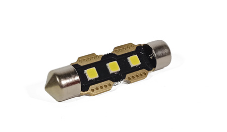 Żarówki C10W 42MM LED 3 LED 12V MLEC Biała 6000k