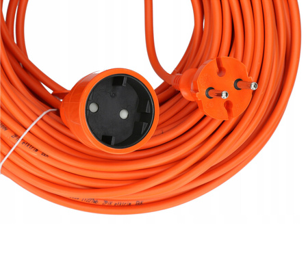 AWTOOLS PRZEDŁUŻACZ OGRODOWY JEDNOGNIAZDOWY 30m BEZ UZIEMIENIA / 2x1,0mm / 10A
/ 230V / 2500W
