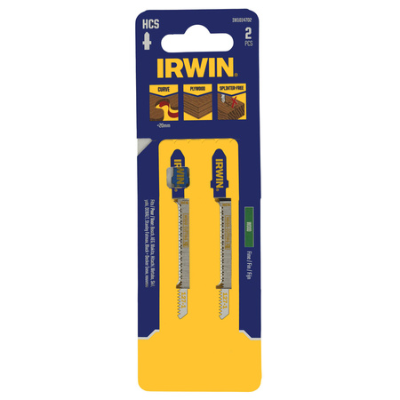 IRWIN BRZESZCZOT HCS DO WYRZYNARKI / TYP T / DREWNO / WYGIĘTY drobne zęby <20mm /2szt.