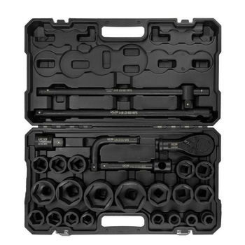 JCB ZESTAW KLUCZY UDAROWYCH 26el. 3/4" - 1"  6KĄT. (17-65mm)