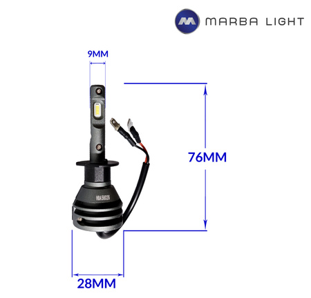 ŻarówkI LED H1 ML11H1 HOMOLOGACJA E13 4500LM CSP