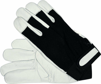 YATO RĘKAWICE ROBOCZE BAWEŁNA/SKÓRA CZARNE ROZM. 8