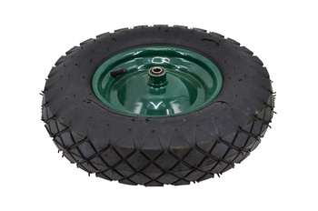 AWTOOLS KOŁO DO TACZKI PNEUMATYCZNE 400, FELGA METAL, ŁOŻYSKO+OŚ, 4 WARSTWY, 1,7 ATM