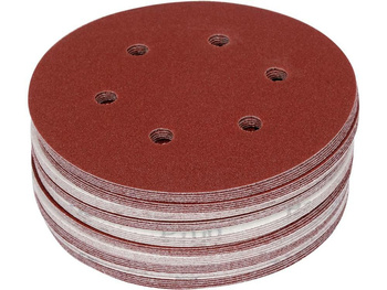 YATO KRĄŻEK ŚCIERNY NA RZEP 6 OTW.P100 150mm  /50szt.