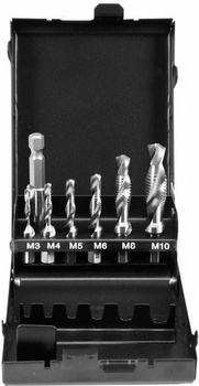 YATO ZESTAW WIERTŁA-GWINTOWNIKI M3-M10 kpl. 7szt. HEX