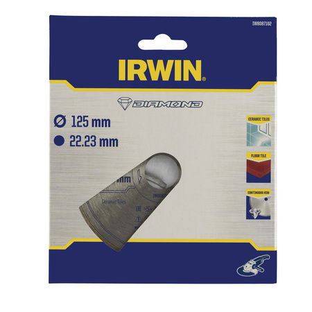 IRWIN TARCZA DIAMENTOWA 125mm x 22,23mm / PEŁNA do płytek podłogowych i ściennych