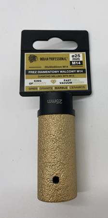 FREZ DIAMENTOWY WALCOWY M14  25mm /INDIAN PROFESSIONAL