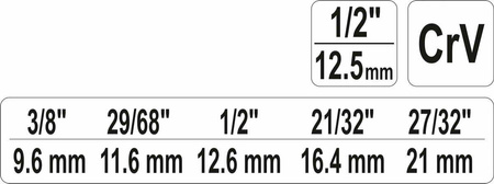 YATO KLUCZ DO ŚRUBUNKÓW 1/2" 03316