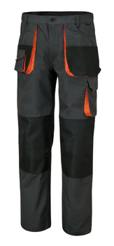 BETA SPODNIE ROBOCZE, PŁÓTNO T/C, 260 g/m2, ZE WSTAWKAMI OXFORD, SZARE 7900E  – ROZMIAR XXXL