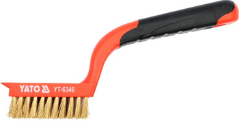 YATO SZCZOTKA DRUCIANA 5-RZĘDOWA 180mm, PLASTIKOWA RĄCZKĄ, DRUT MOSIĘŻNY  6346