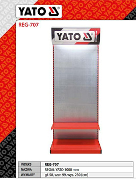 REGAŁ FIRMOWY YATO 100cm (bez haczyków)