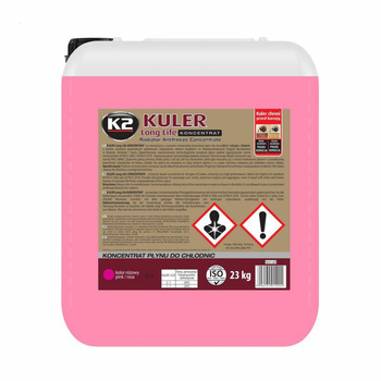 K2 RÓŻOWY KONCENTRAT PŁYNU DO CHŁODNIC 1:1 KULER KONCENTRAT RÓŻOWY 20KG 23KG