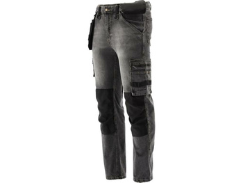 YATO SPODNIE ROBOCZE STRETCH JEANS STEEL GREY ROZM. XXL