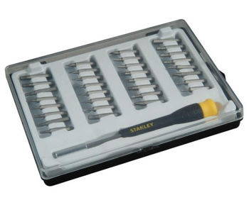 STANLEY WKRĘTAKI PRECYZYJNE Z WYMIENNYMI GROTAMI KOMPLET 32 szt.
