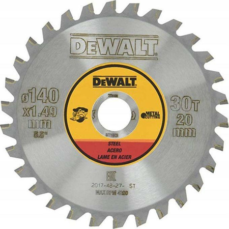 DEWALT PIŁA TARCZ.140x20mmx30z
