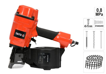 YATO GWOŹDZIARKA PNEUMATYCZNA BĘBNOWA 45-70mm