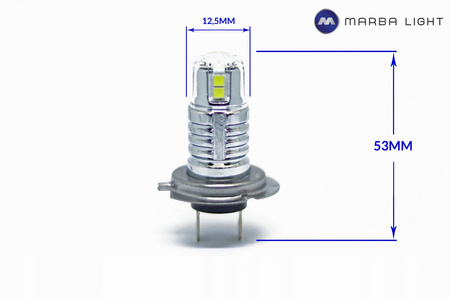 Żarówki H7 LED BIAŁA ML4GH7 6000K JASNE