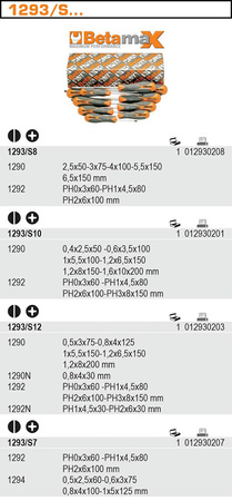 BETA WKRĘTAKI KOMPLET 10szt.BETAMAX/1293/S10