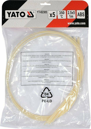 YATO WKŁADY ABS 2,5 x 5mm 5 x 1m 5szt.