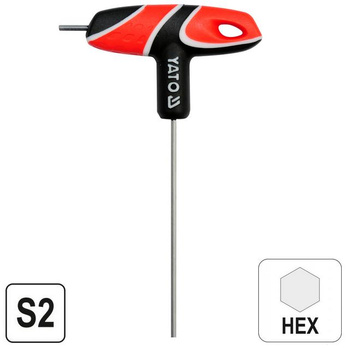 YATO KLUCZ TRZPIENIOWY IMBUS / HEX, Z RĘKOJEŚCIĄ  5,0mm