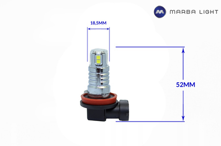 Żarówki H11 LED BIAŁA ML4GH11 6000K JASNE BIAŁA