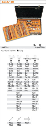 BETA ZESTAW GWINTOWNIKÓW I NARZYNEK 110 elem. 446/C110