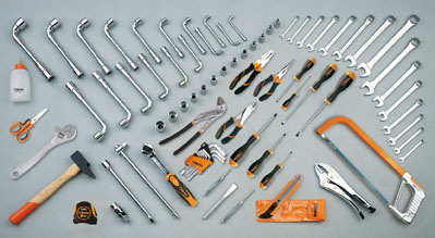 BETA SKRZYNKA NARZĘDZIOWA PIĘCIOCZĘŚCIOWA Z BLACHY STALOWEJ 2120VU/4 – ZESTAW 80 NARZĘDZI