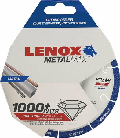 IRWIN TARCZA DO MET. 125 DIAM. TYP 27 DO CIĘCIA I USUWANIA ZADZIORÓW /LENOX