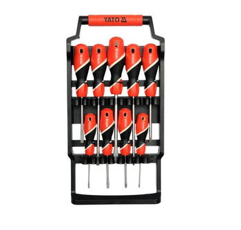 YATO WKRĘTAKI KOMPLET 9szt. PŁASKIE / KRZYŻOWE S2 58 HRC 25968