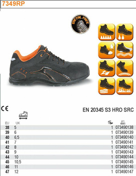 BETA PÓŁBUTY BEZPIECZNE Z NUBUKU, WODOODPORNE, Z PODESZWĄ GUMOWĄ - ROZMIAR 42