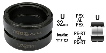 YATO MATRYCE ZAPASOWE DO ZACISKARKI DO RUR PEX-AL-PEX YT-21735 TYP U 32MM