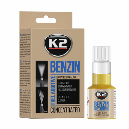 K2 DODATEK DO CZYSZCZENIA WTRYSKÓW - BENZYNA. BENZIN 50ML 50ML