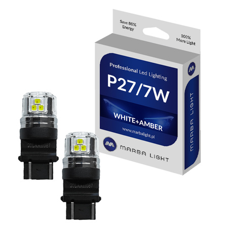 Żarówki P27/7 3157 LED BIAŁO POM USA ML4G3157