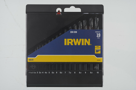 IRWIN WIERŁO METAL HSS-R DIN338 kpl.19szt. 1-1,5-2-2,5-3-3,5-4-4,5-5-5,5-6-6,5-7-7,5-8-8,5-9-9,5-1
