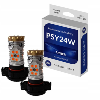 Żarówki PSY24W POMARAŃCZ 100% CANBUS