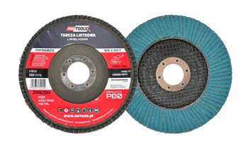 AWTOOLS ŚCIERNICA LISTKOWA 125  P 40  INOX METAL CYRKONOWA