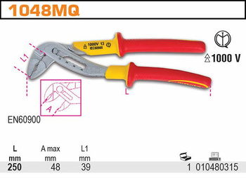 BETA SZCZYPCE NASTAWNE, W IZOLACJI DO 1000V, MODEL 1048MQ, 250MM