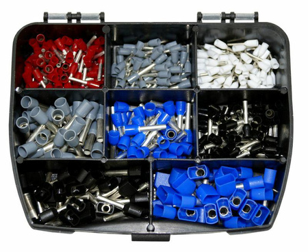 BM ZESTAW KOŃCÓWEK TULEJKOWYCH 370szt. IZOLOWANYCH