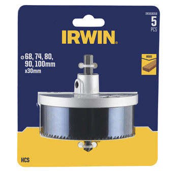 IRWIN OTWORNICE DO DREWNA HCS 68, 74, 80, 90 i 100mm x 30mm do drewna z trzpieniem mocującym i wiert