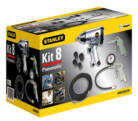 STANLEY ZESTAW NARZĘDZI PNEUMATYCZNYCH 8 elem.