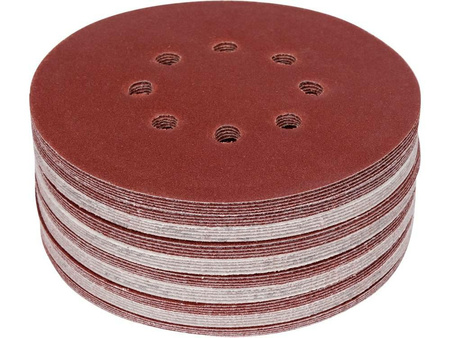 YATO KRĄŻEK ŚCIERNY NA RZEP 8 OTW.P120 150mm /50szt.