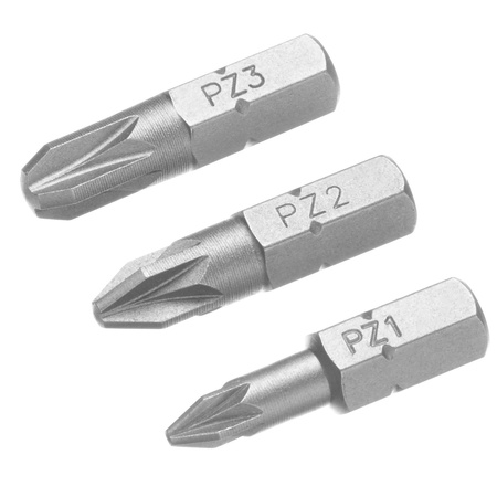 IRWIN KOŃCÓWKI kpl. 3szt. 25mm PZ1, PZ2 I PZ3 W BLISTRZE