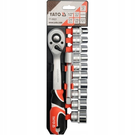 YATO ZESTAW KLUCZY  1/2" 12 elem. 38821
