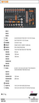 BETA ZESTAW NARZĘDZI 98szt.W MIĘKKIM WKŁADZIE