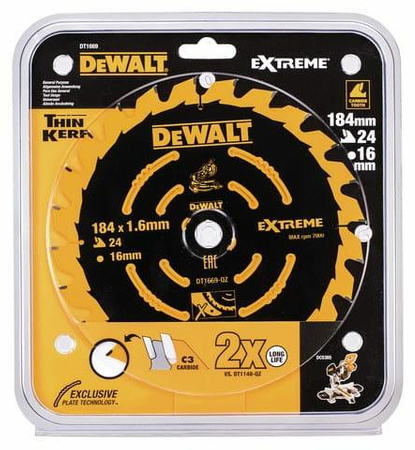 DEWALT PIŁA TARCZ.184x16mmx24z