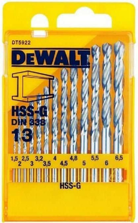 DEWALT WIERTŁO METAL HSS-G KPL.13szt.