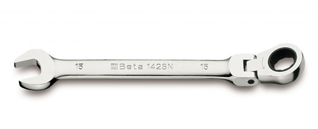 BETA KLUCZ PŁASKO-OCZKOWY Z DWUKIERUNKOWYM MECHANIZMEM ZAPADKOWYM, Z PRZEGUBEM 17mm