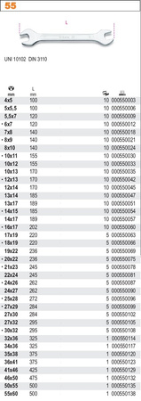 BETA KLUCZ PŁASKI DWUSTRONNY 8* 9mm